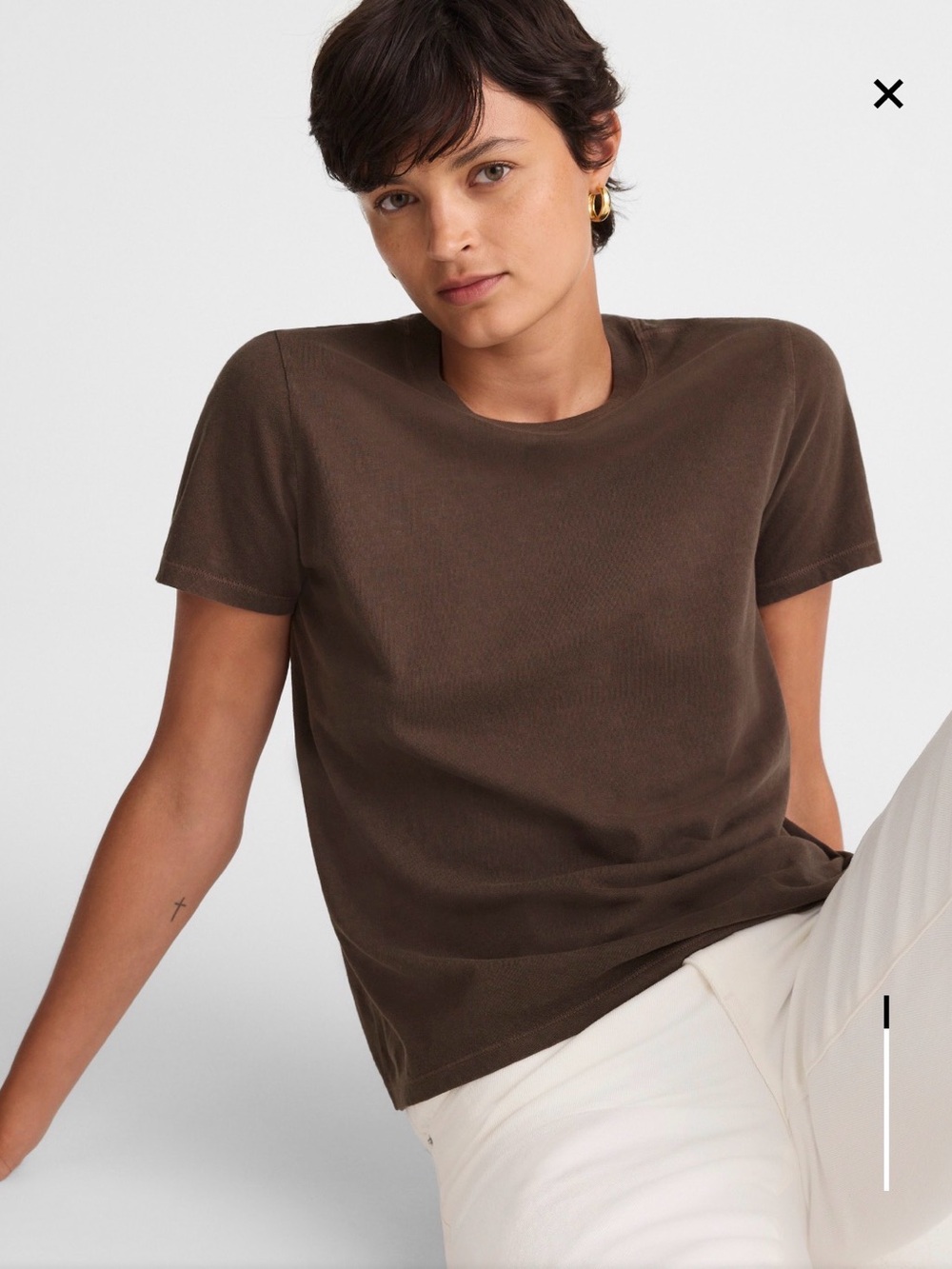 NWT Madewell The Relaxed Tee in Vintage Jersey | XXS | brown